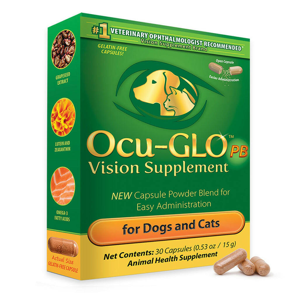 Ocu-GLO Powder Blend Vision Capsules for Dogs & Cats - 30ct