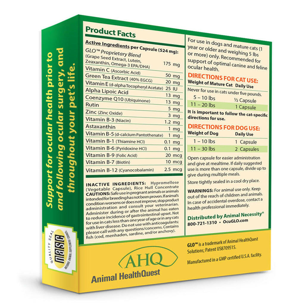 Ocu-GLO Powder Blend Vision Capsules for Dogs & Cats - 30ct