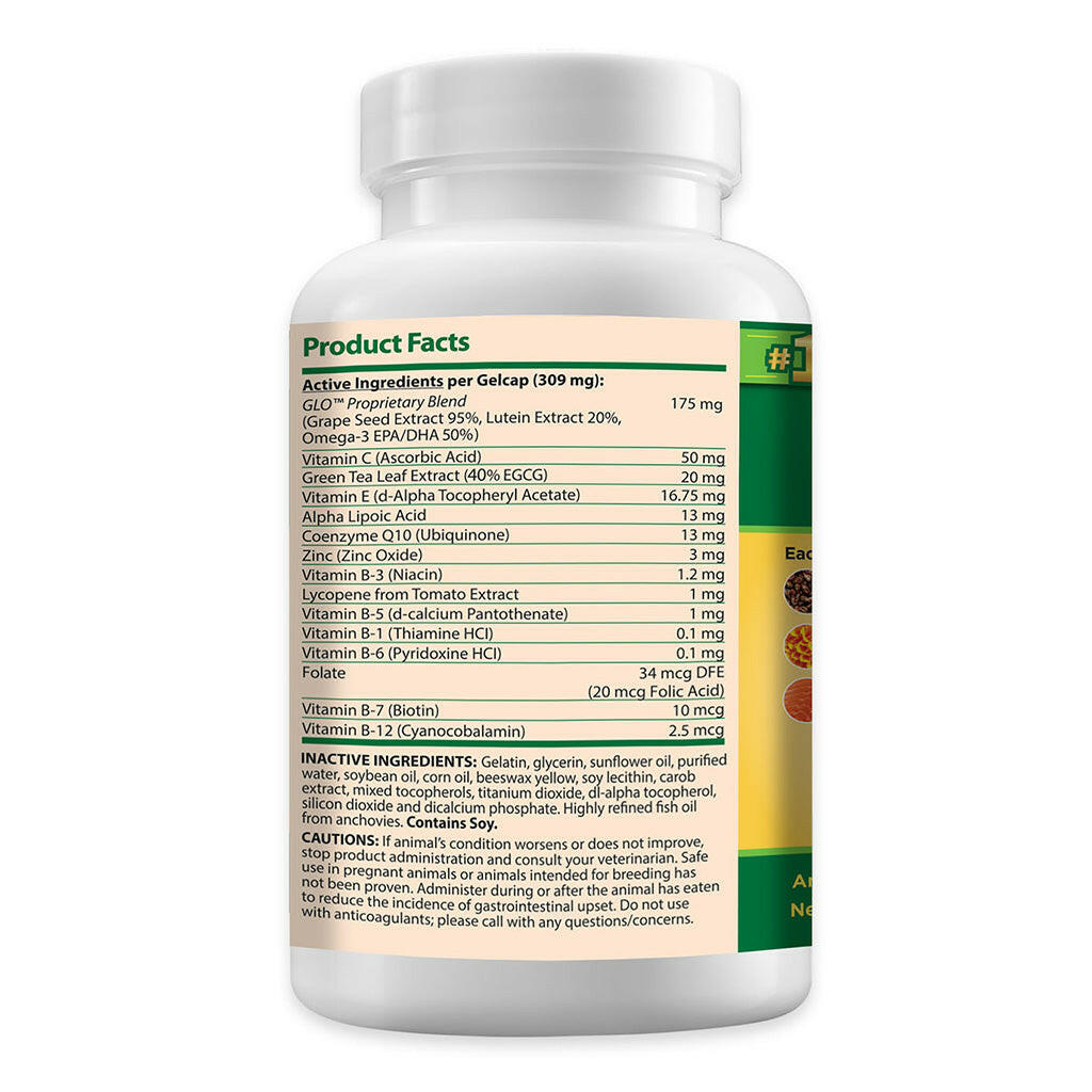 Ocu-GLO Canine Vision Liquid Gelcaps Supplement for Small Dogs