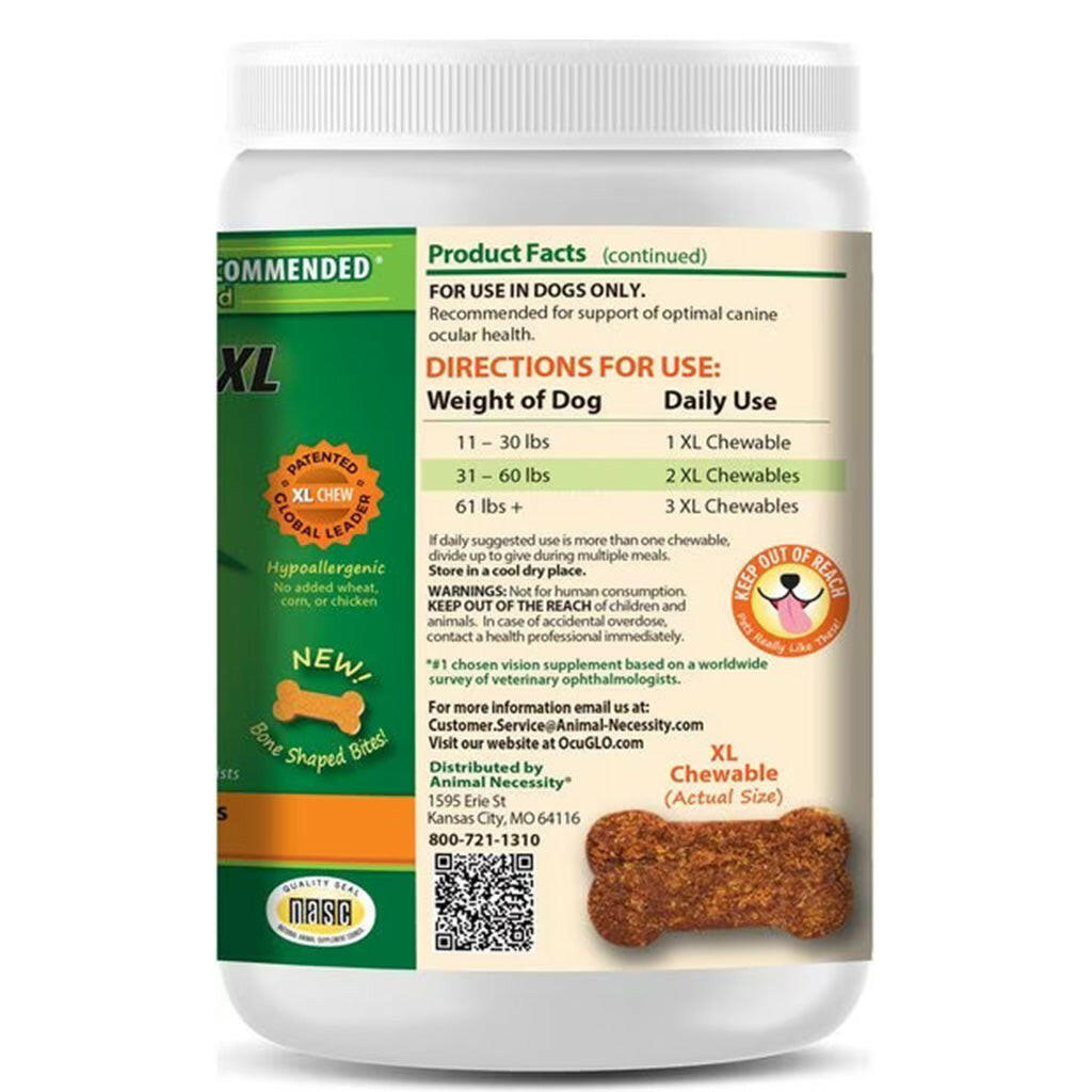 Ocu-GLO XL Vision Supplement Soft Chews for Medium & Large Dogs (30 Count)