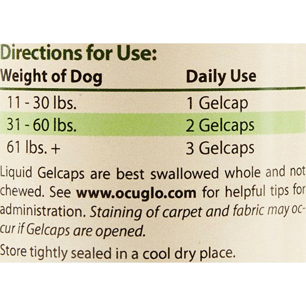 Ocu-GLO Vision Liquid Gel Capsules for Medium & Large Dogs