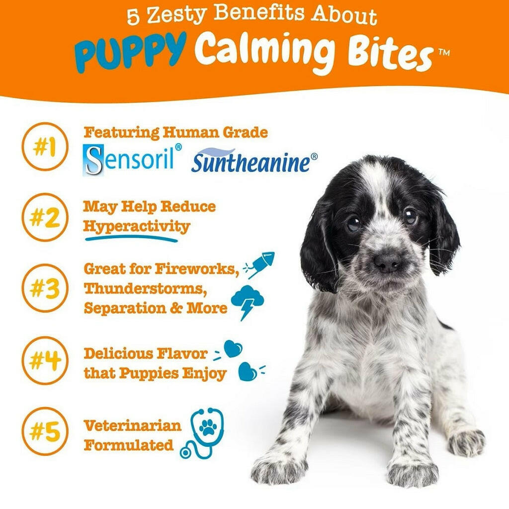 Zesty Paws Puppy Calming Bites Turkey Flavored Chews for Puppies (90 ct)