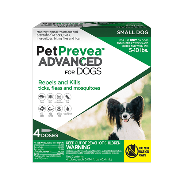 PetPrevea Advanced for Small Dogs, 5-10lbs- 4 doses