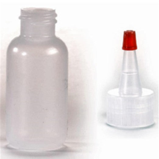 Boston Round Squeeze Bottles with Yorker Top – Available in 1/2 oz., 1 oz., 2 oz., 4 oz., and 8 oz. (Bags of 25)