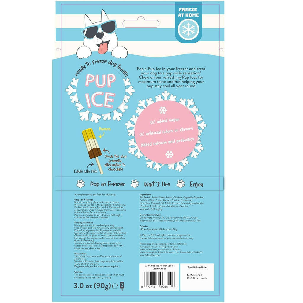 Ethical Pup Ice Rocket Lollies Ready to Freeze Dog Treats, 2 pack