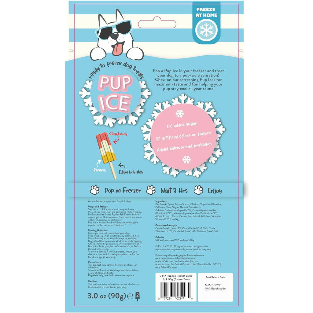 Ethical Pup Ice Rocket Lollies Ready to Freeze Dog Treats, 2 pack