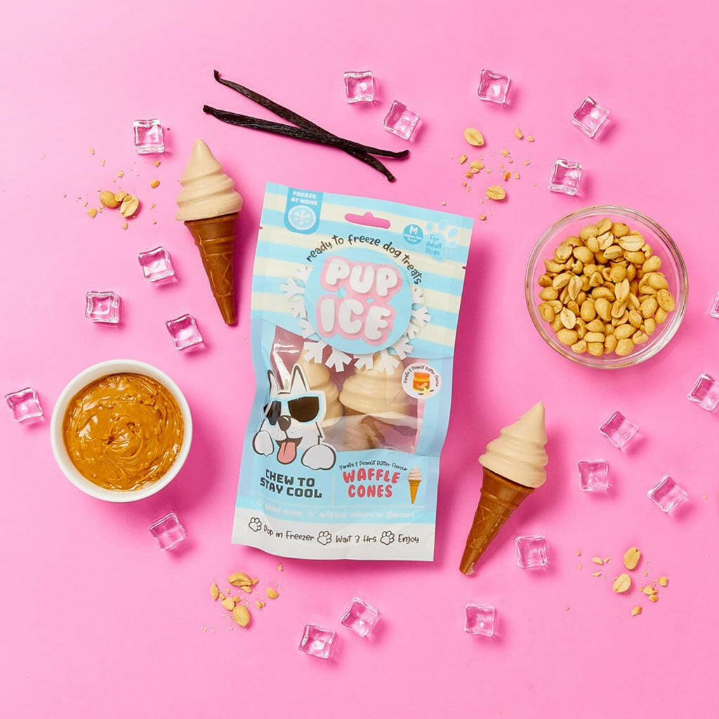 Ethical Pup Ice Waffle Cone Ready to Freeze Dog Treats, 2 pack