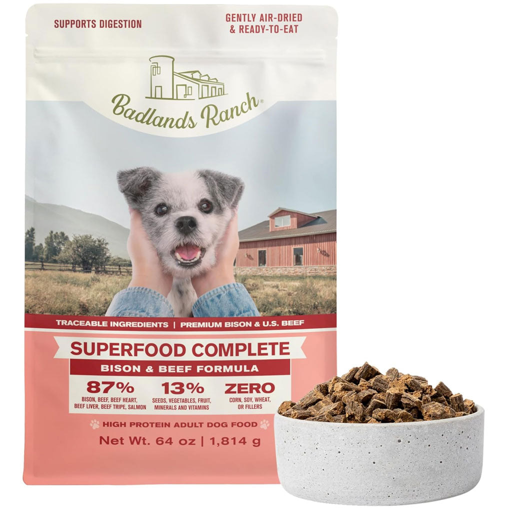 Badlands Ranch Superfood Complete Premium Air Dried Bison & Beef Dog Food