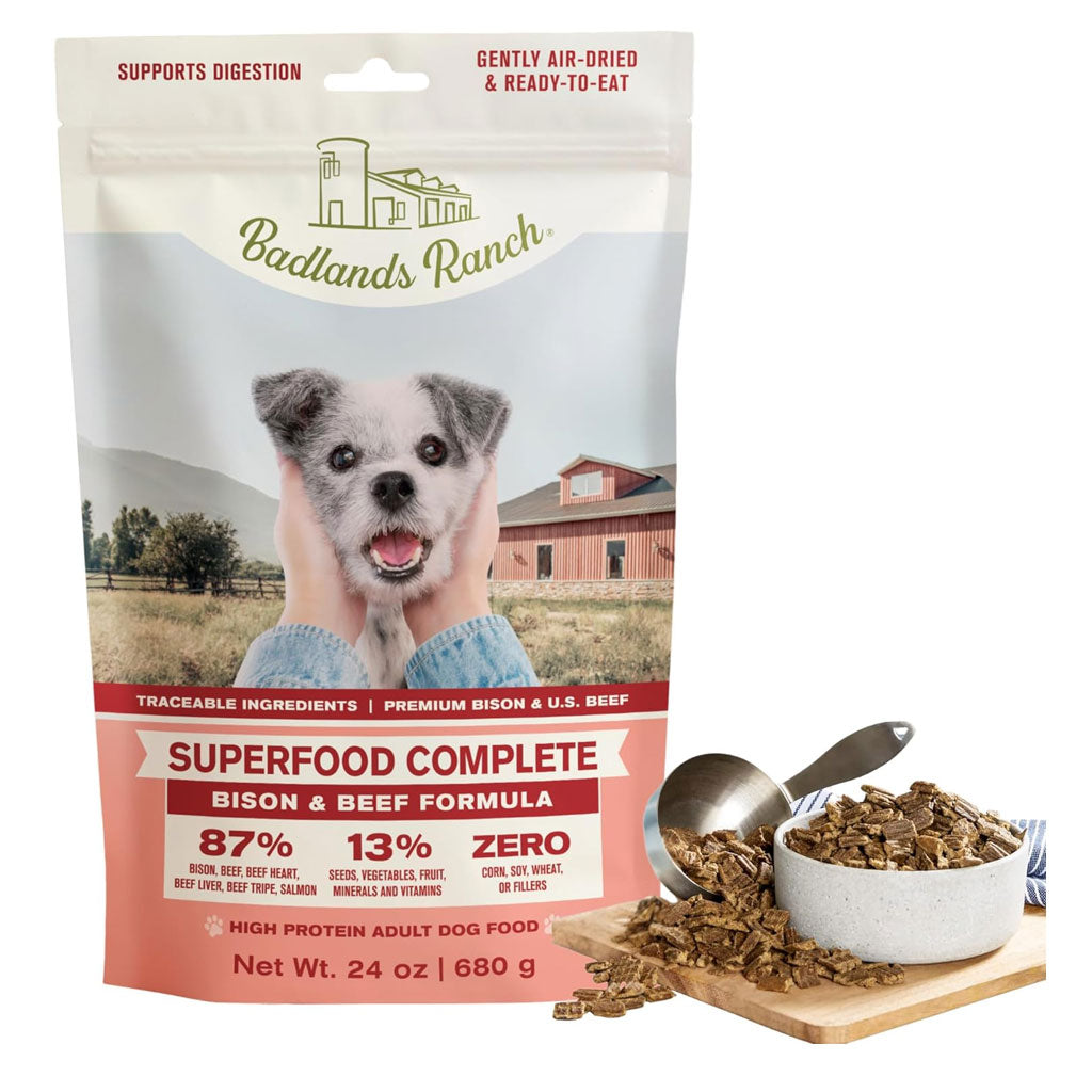 Badlands Ranch Superfood Complete Premium Air Dried Bison & Beef Dog Food