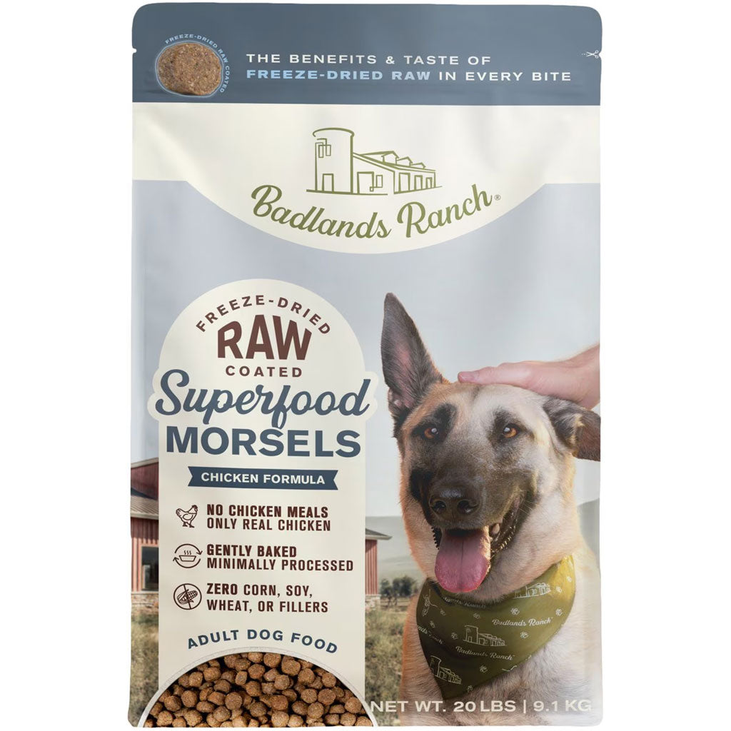 Badlands Ranch Superfood Complete Raw Coated Morsels Chicken Dog