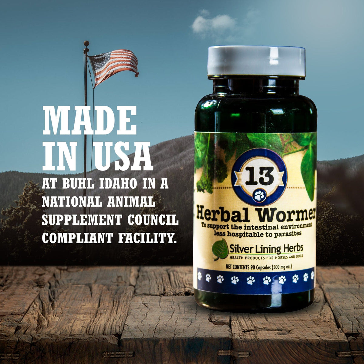 13 Herbal Wormer for Canines -90 Capsule