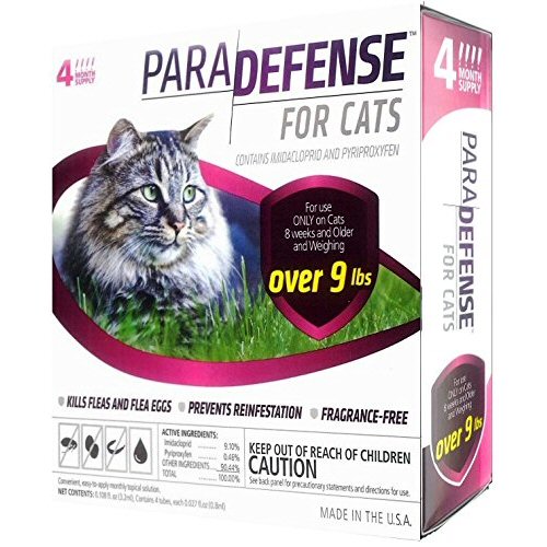 Para Defense Topical Solution for Cats - 9 + lb. - 4 applications