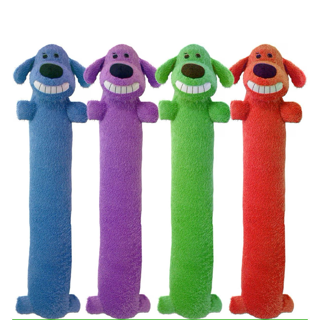 Multipet Loofa Dog The Original Squeaky Plush Toy For Dogs (Color Varies)