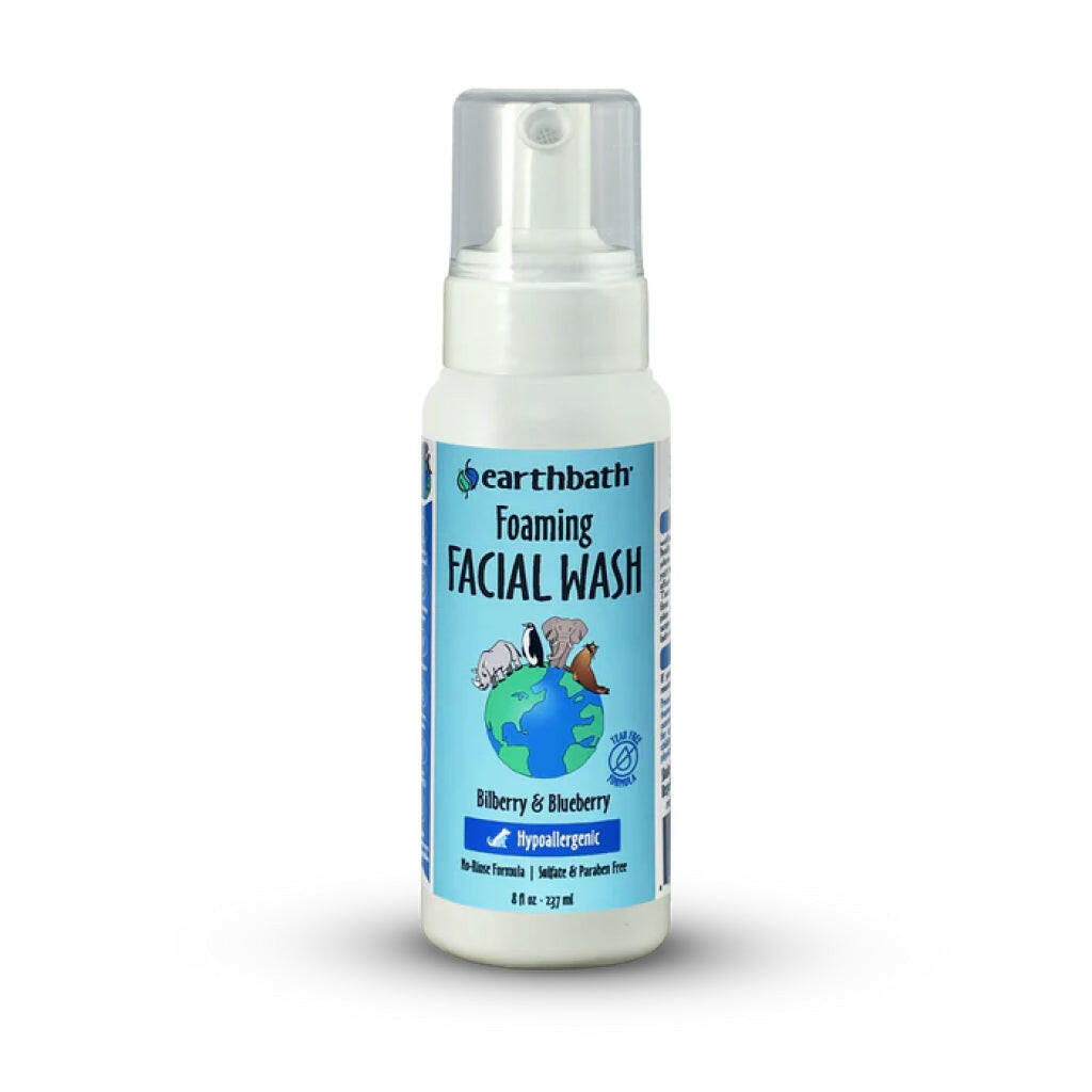 Earthbath Bilberry & Blueberry Foaming Facial Wash for Dogs & Cats (8 oz)