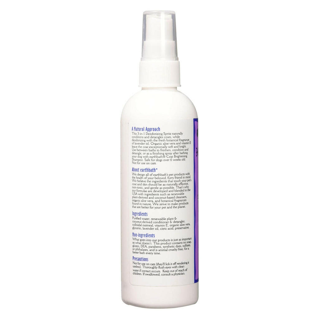 Earthbath 3-in-1 Deodorizing Lavender Spritz for Dogs (8 oz)