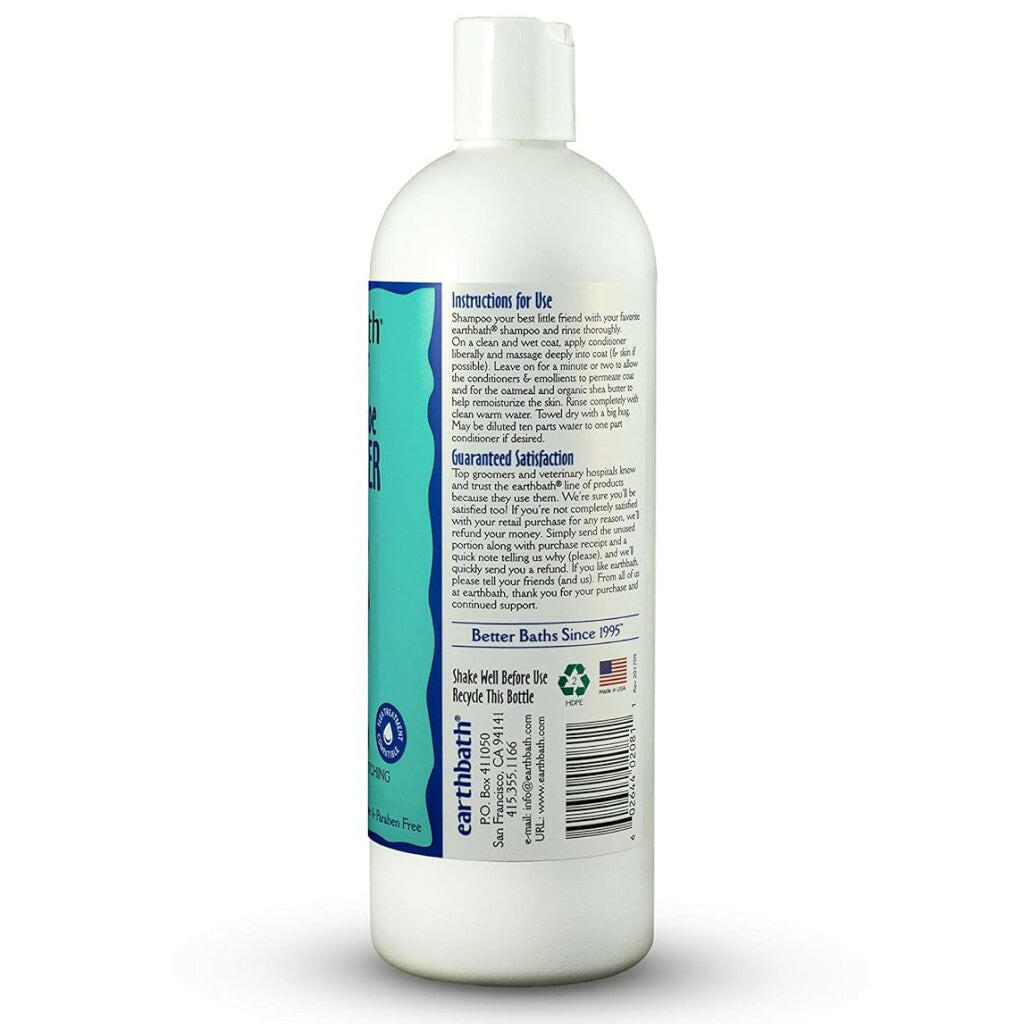 Earthbath Oatmeal & Aloe Vanilla & Almond Conditioner for Dogs & Cats (16 oz)