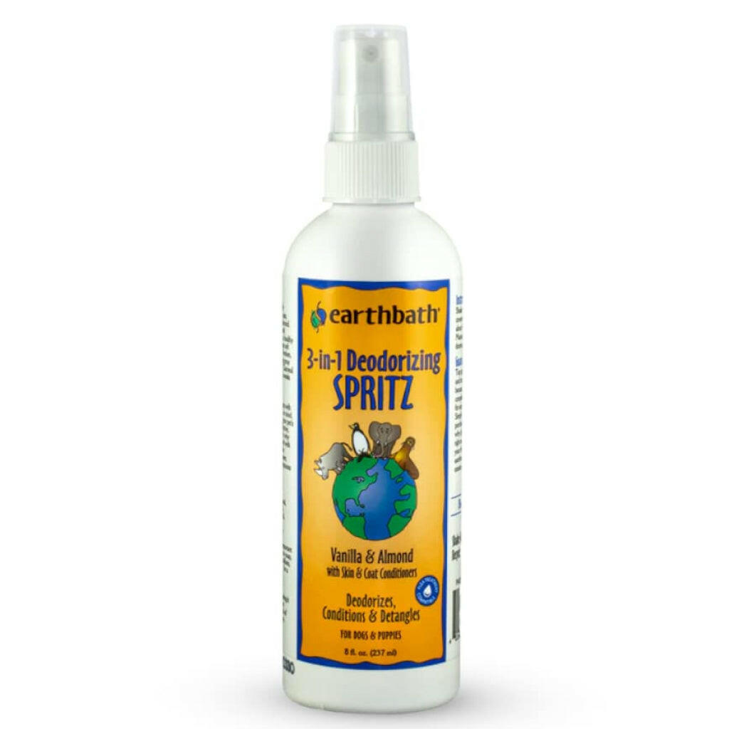 Earthbath 3-in-1 Deodorizing Vanilla Almond Spritz for Dogs (8 oz)