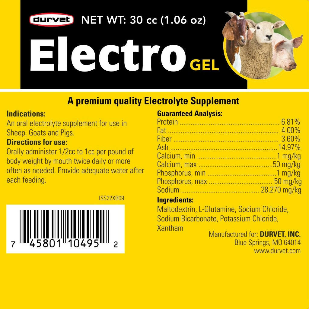 Durvet Electro Gel Electrolyte Supplement (30 ml)