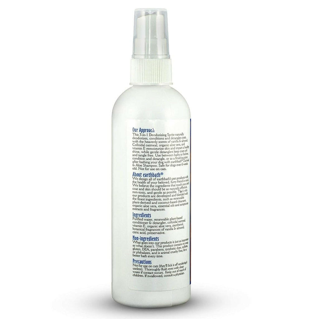 Earthbath 3-in-1 Deodorizing Vanilla Almond Spritz for Dogs (8 oz)