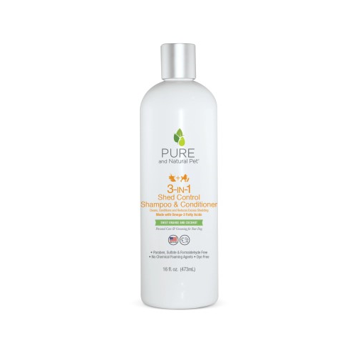 Pure & Natural Pet 3-in-1 Shed Control Shampoo & Conditioner- 16oz.