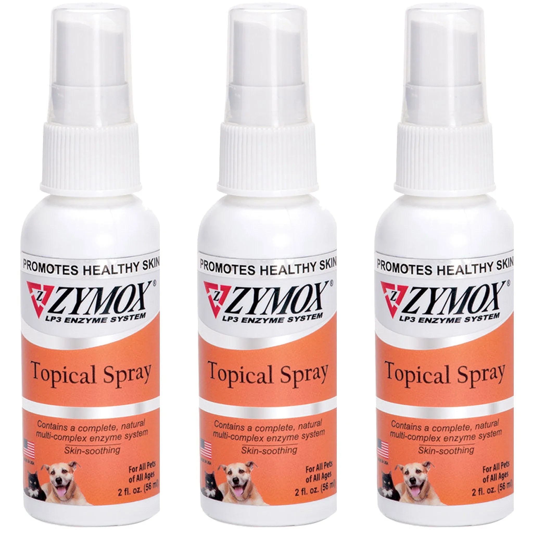 Zymox Topical Spray Hydrocortisone Free for Dogs & Cats