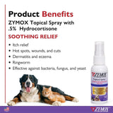 Zymox Enzymatic Topical Spray with Hydrocortisone 0.5% for Dogs & Cats