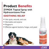 Zymox Topical Spray Hydrocortisone Free for Dogs & Cats
