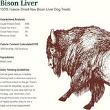 360 Pet Nutrition Bison Liver Freeze-Dried Raw Dog Food, 4-oz