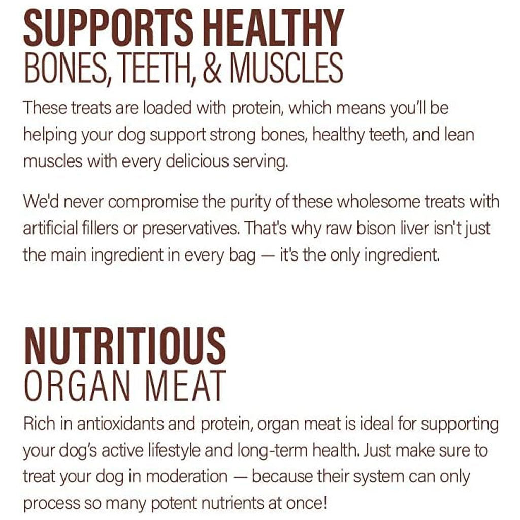 360 Pet Nutrition Bison Liver Freeze-Dried Raw Dog Food, 4-oz