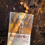 360 Pet Nutrition Bison Liver Freeze-Dried Raw Dog Food, 4-oz