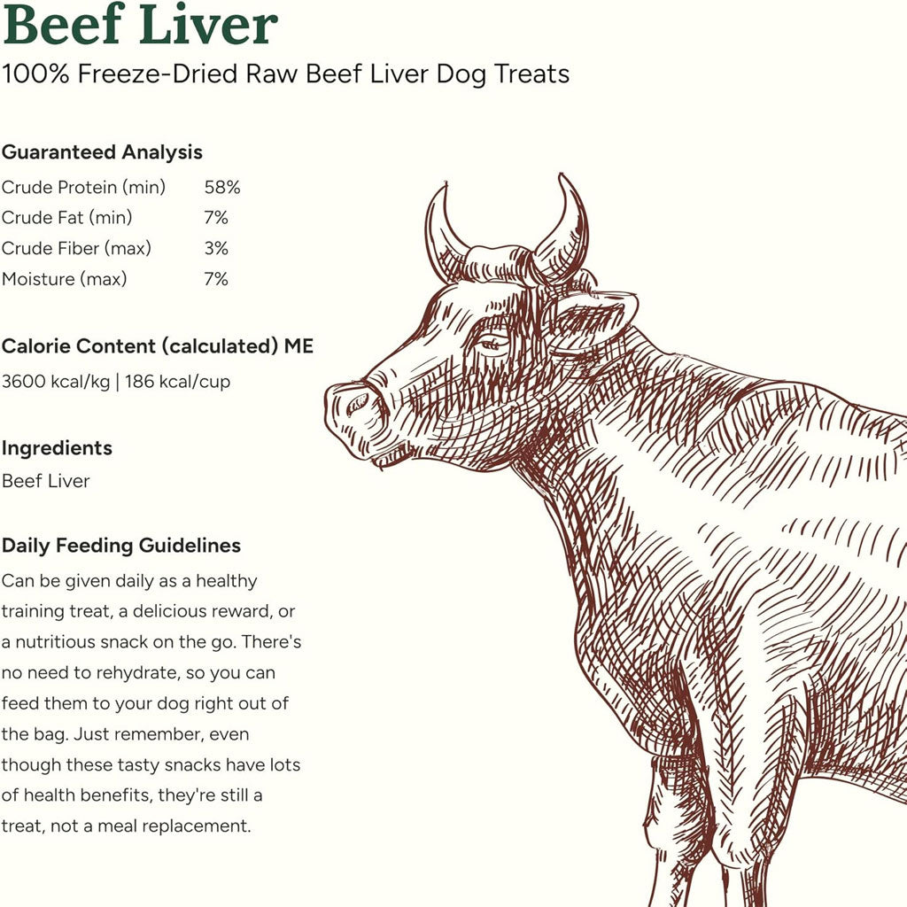 360 Pet Nutrition Beef Liver Freeze-Dried Raw Dog Food, 4-oz