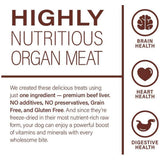 360 Pet Nutrition Beef Liver Freeze-Dried Raw Dog Food, 4-oz