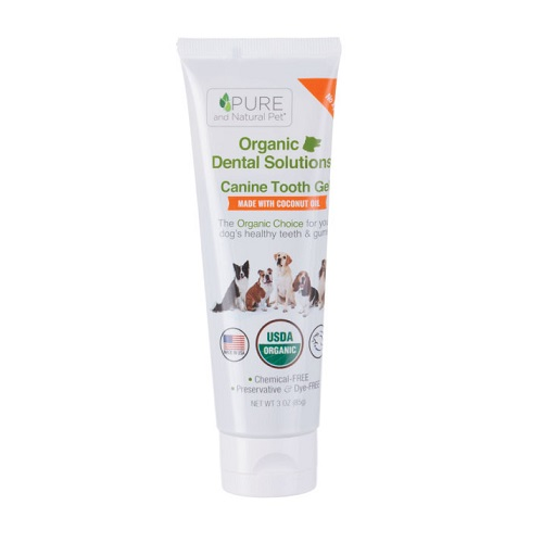 Pure & Natural Pet Organic Dental Solutions Canine Tooth Gel- 3oz. tube
