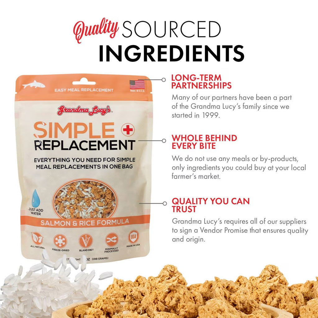 Grandma Lucy Simple Remedy Freeze-Dried Salmon & Rice Formula for Dogs, 7-oz