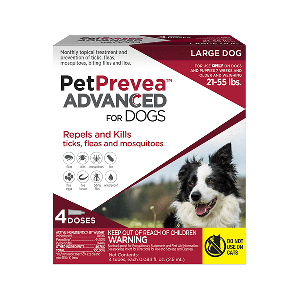 PetPrevea Advanced for Large Dogs, 21-55lbs- 4 doses