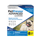 PetPrevea Advanced for Medium Dogs, 11-20lbs- 4 doses