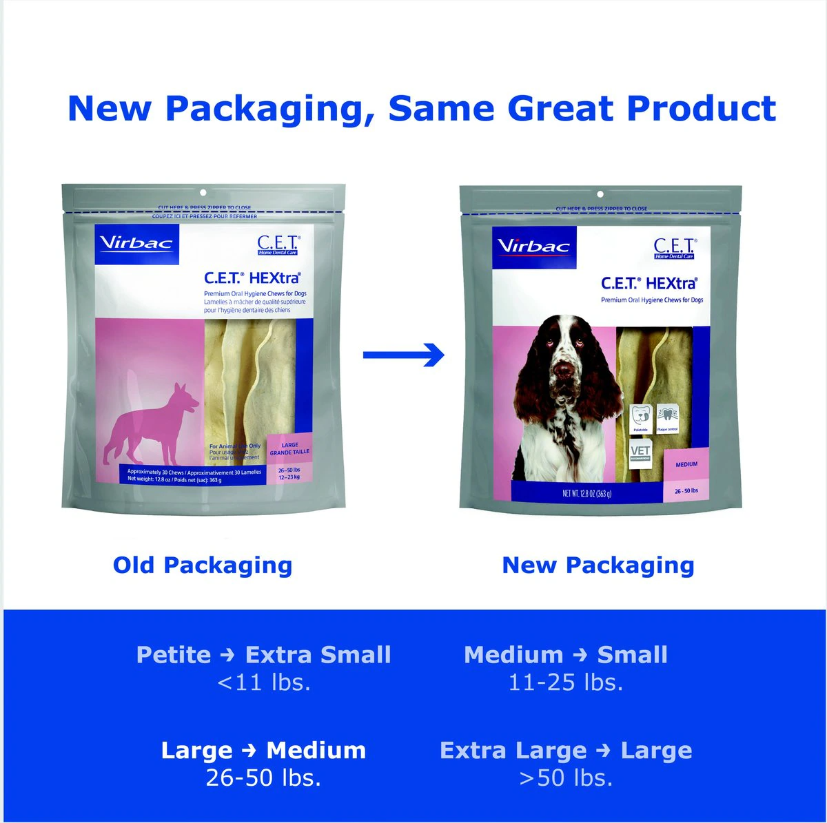 C.E.T. HEXtra Dental Chews for Medium Dogs 26-50 lbs