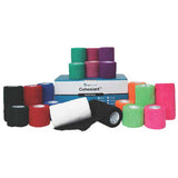 Cohesiant Stretch Wrap- 2in. x 5yd.- Mixed Colors- Green, Red & Blue