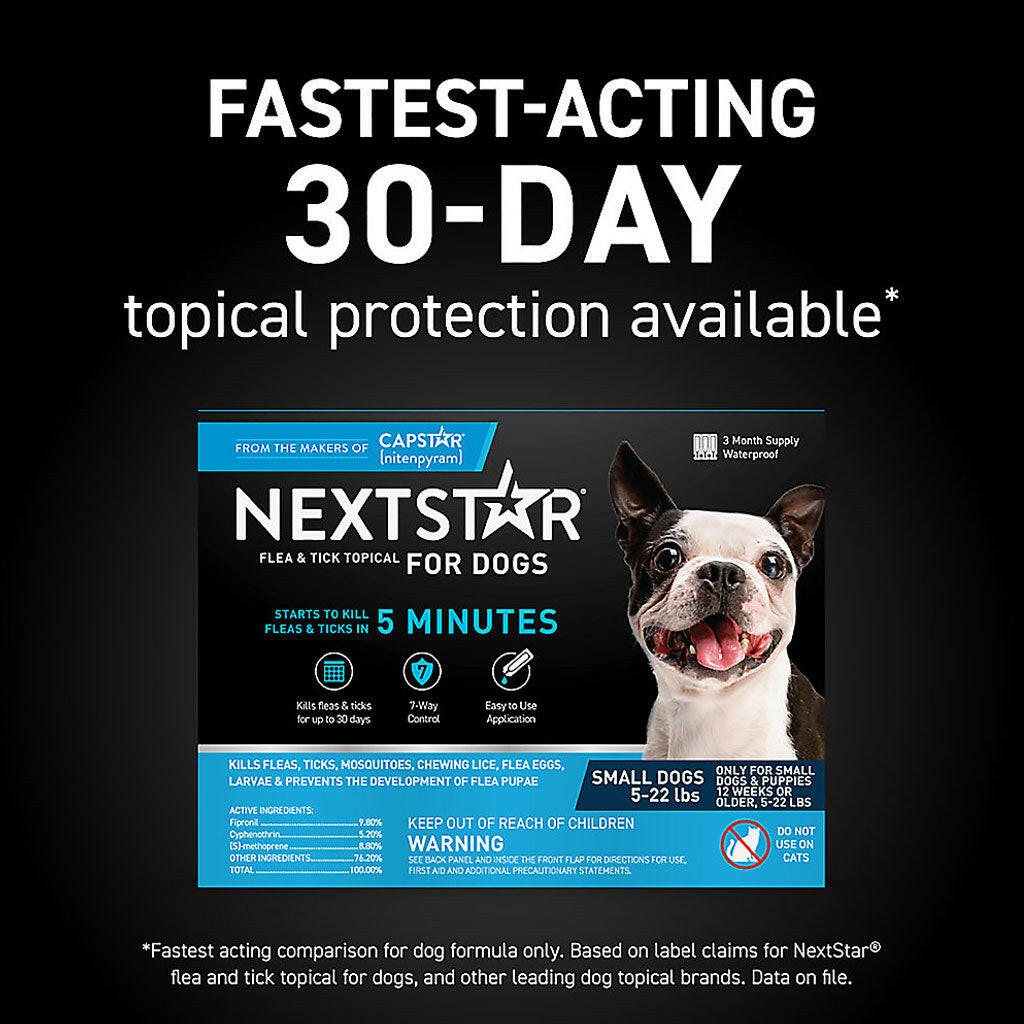 Nextstar Flea & Tick Topical for Small Dogs, 5-22 lbs