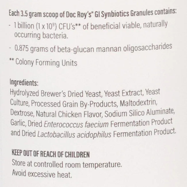 Doc Roy's GI Synbiotics for Dogs and Cats, 454 gm Granules
