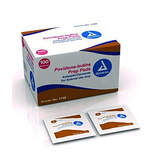 Iodine 10% Prep Wipes - 1 3/16" x 2 5/8" - box of 100 pads