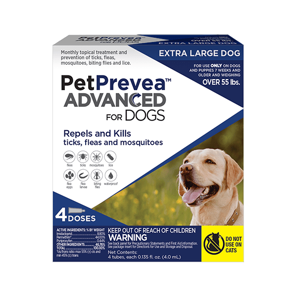 PetPrevea Advanced for X-Large Dogs, Over 55lbs- 4 doses
