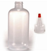 Boston Round Squeeze Bottles with Yorker Top – Available in 1/2 oz., 1 oz., 2 oz., 4 oz., and 8 oz. (Bags of 25)