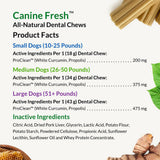 Ultimate Pet Nutrition Canine Fresh All-Natural Dental Chews for Medium Dogs 26-50 lbs, 15 count