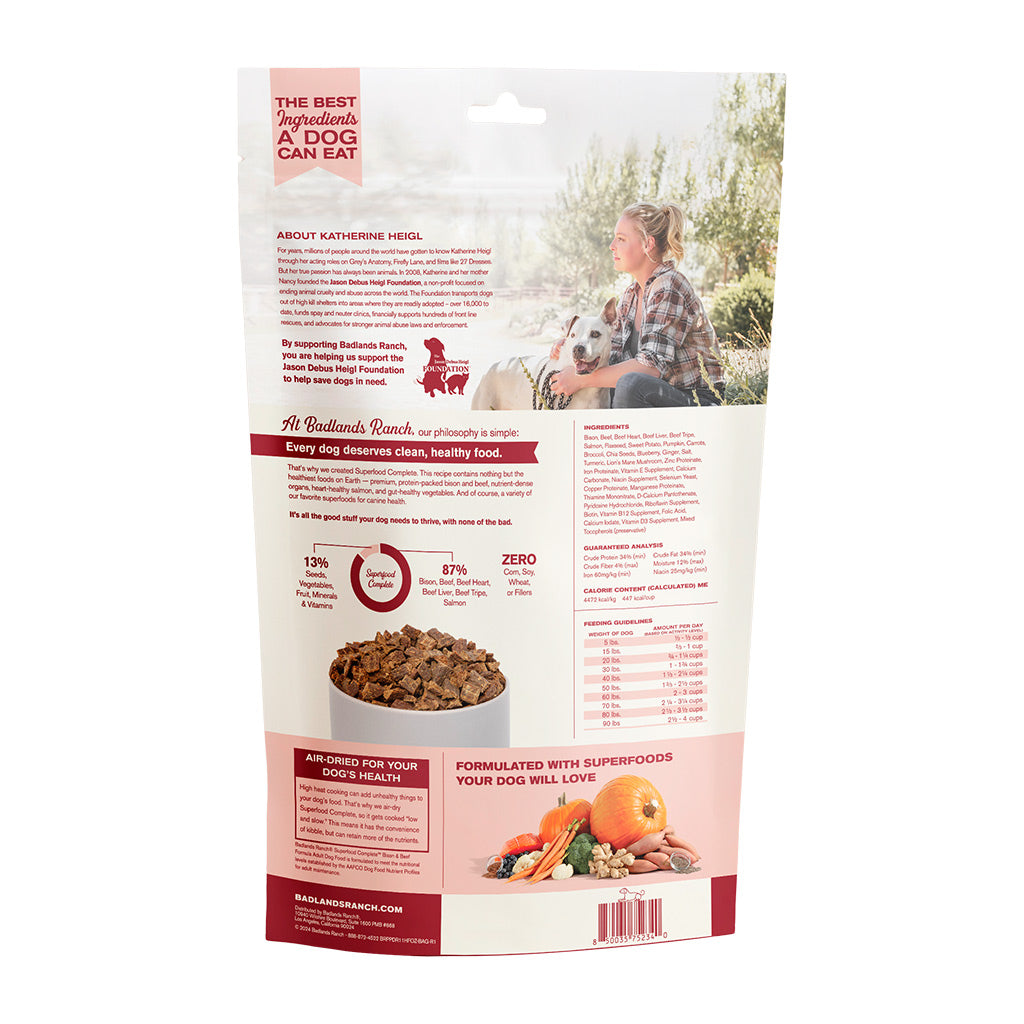 Badlands Ranch Superfood Complete Premium Air Dried Bison & Beef Dog Food
