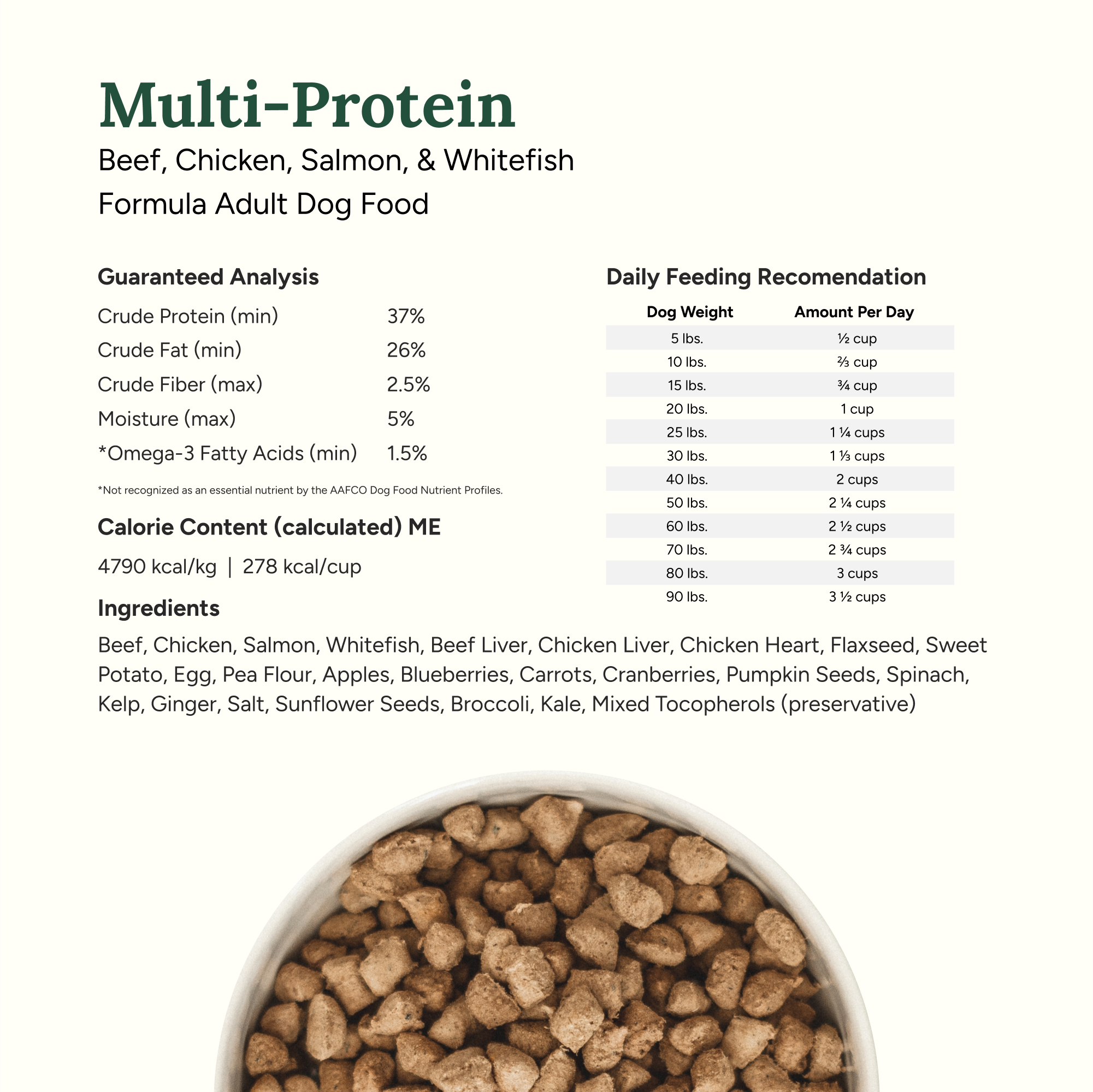 360 Pet Nutrition Multi-Meat Freeze-Dried Raw Complete Meal for Adult Dogs