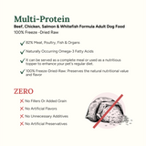 360 Pet Nutrition Multi-Meat Freeze-Dried Raw Complete Meal for Adult Dogs