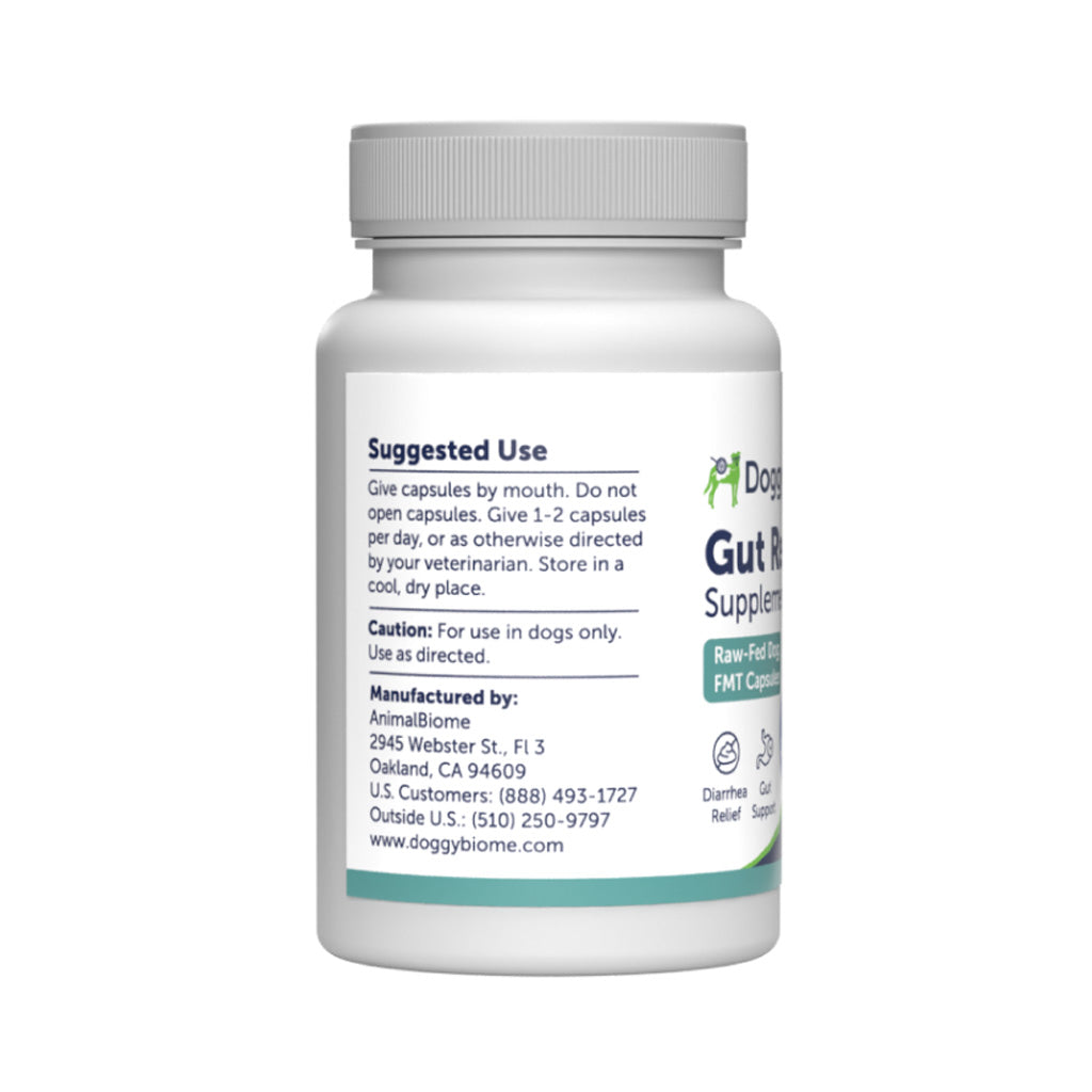 Doggy Biome Gut Restore Supplement Raw-Fed FMT Capsules for Dogs