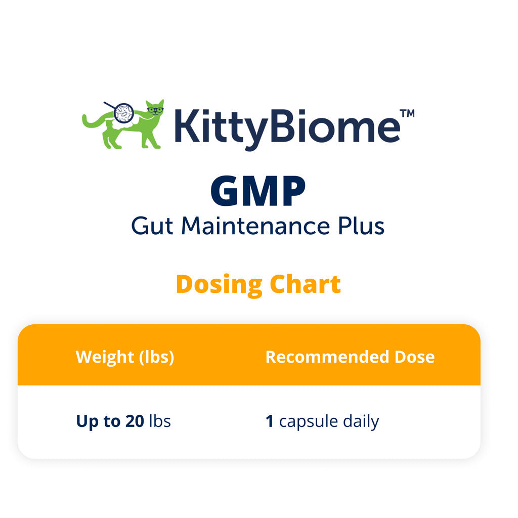 Kitty Biome GMP Gut Maintenance Plus Triple Action for Cats, 60 small capsules