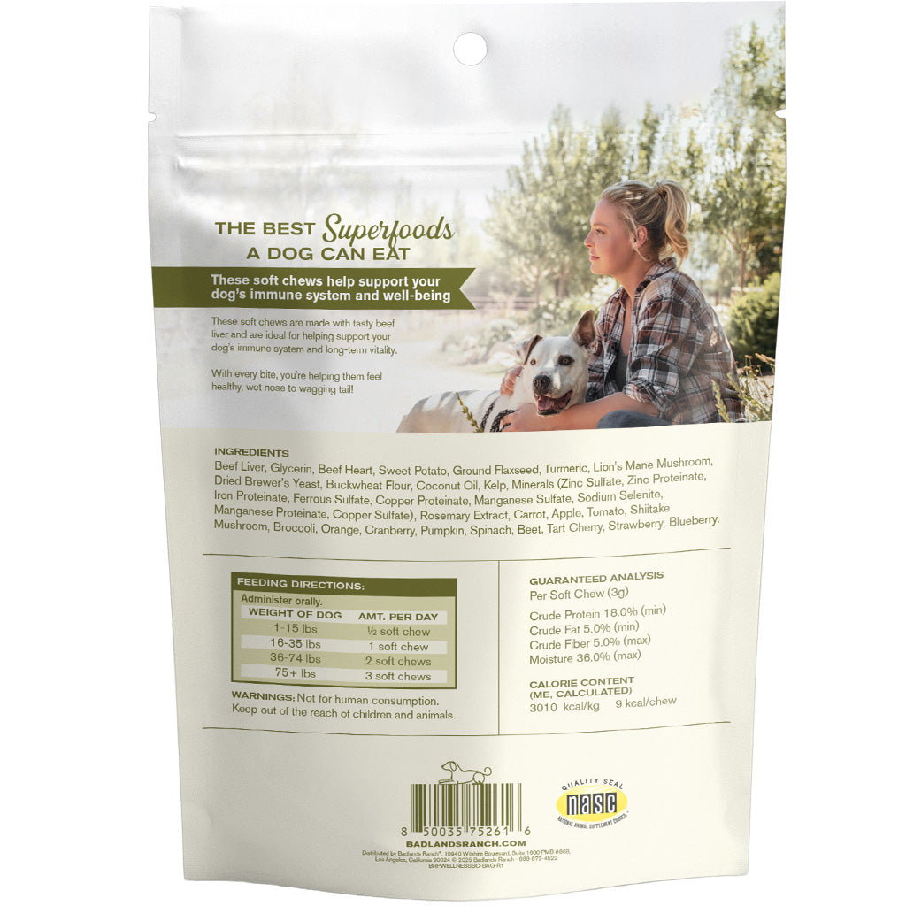 Badlands Ranch Super Soft Chews Food Supplement for Dogs, 60 count